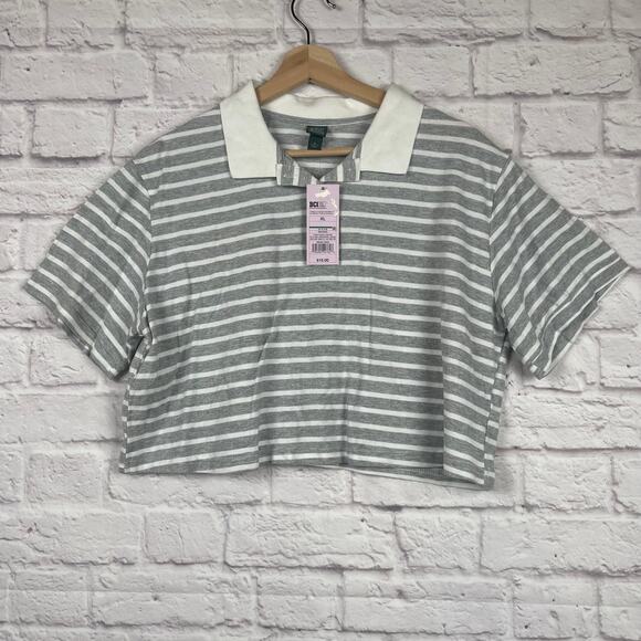 J4524 Wild Fable cropped polo shirt size XL - Picture 1 of 6